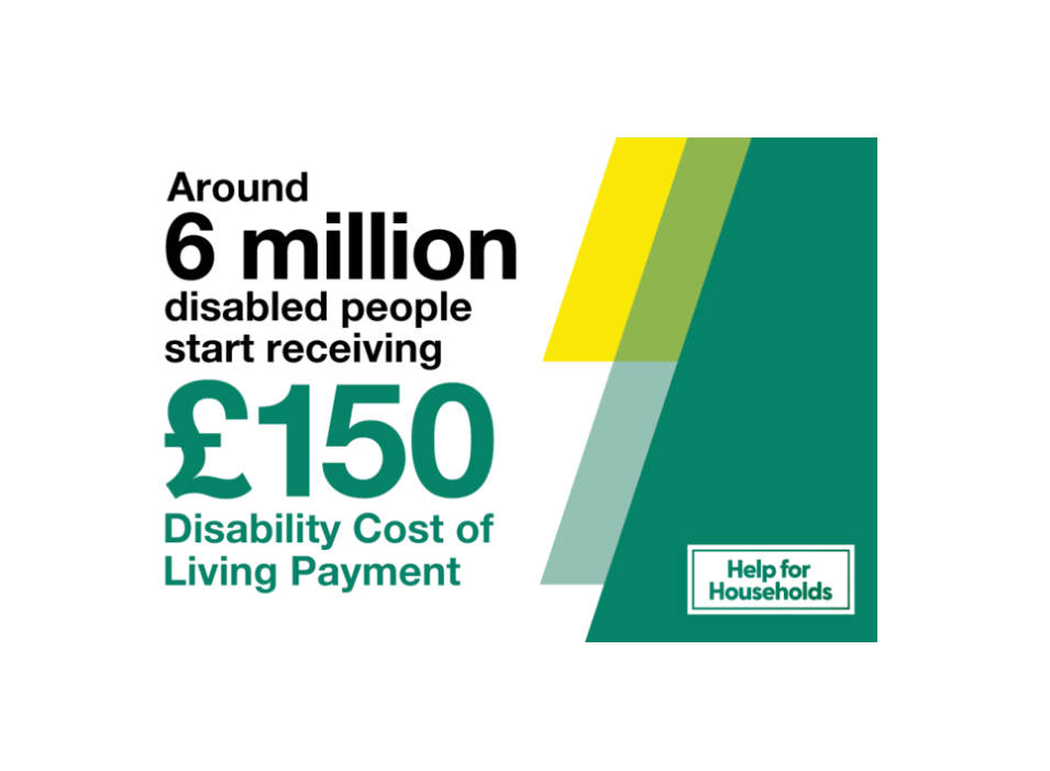 Tracey Haworth commencement of £150 disability Cost of Living payments Stretford and